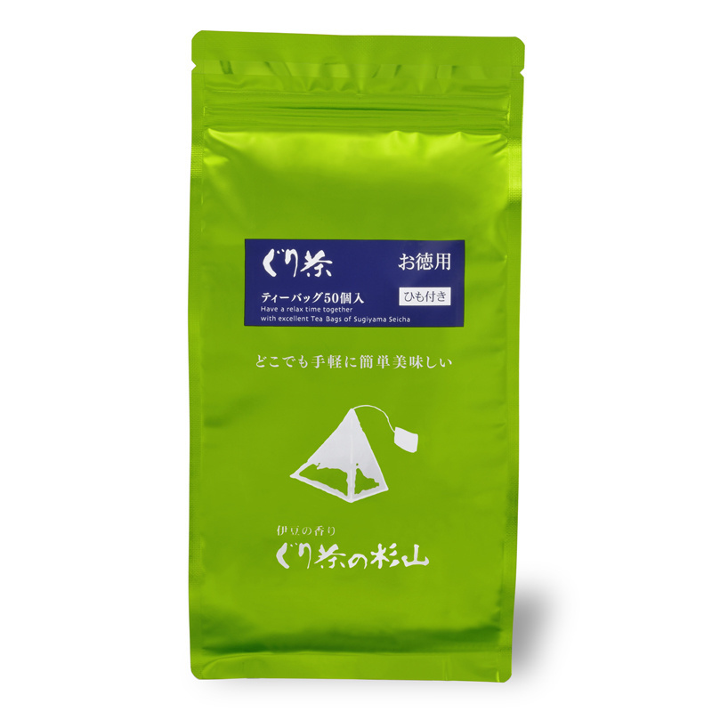 ぐり茶　ティーバッグ　ひも付き　50個入り